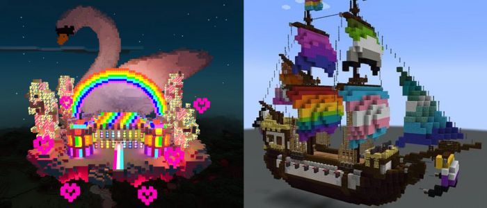 A Spectacular Rainbow Ship was Seen in Minecraft on the Occasion of Pride Month, Everyone is Praising it