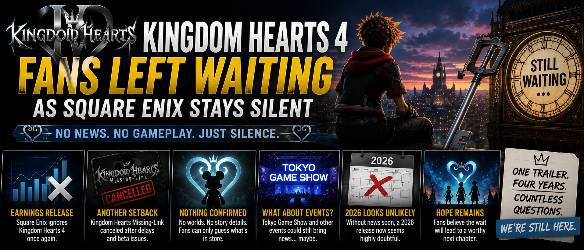 Kingdom Hearts 4 Fans Left Waiting as Square Enix Stays Silent