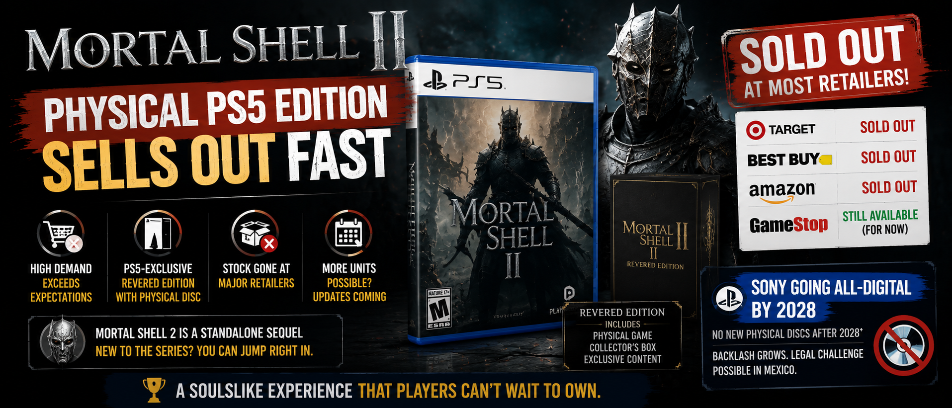 Mortal Shell 2 Physical PS5 Edition Sells Out Fast
