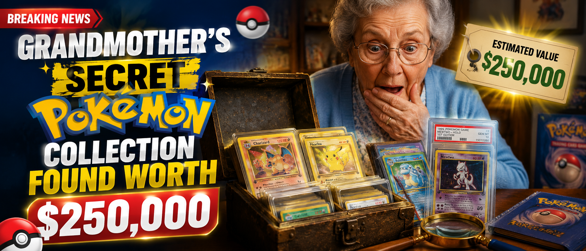 Grandmother's Secret Pokemon Collection Found Worth $250,000