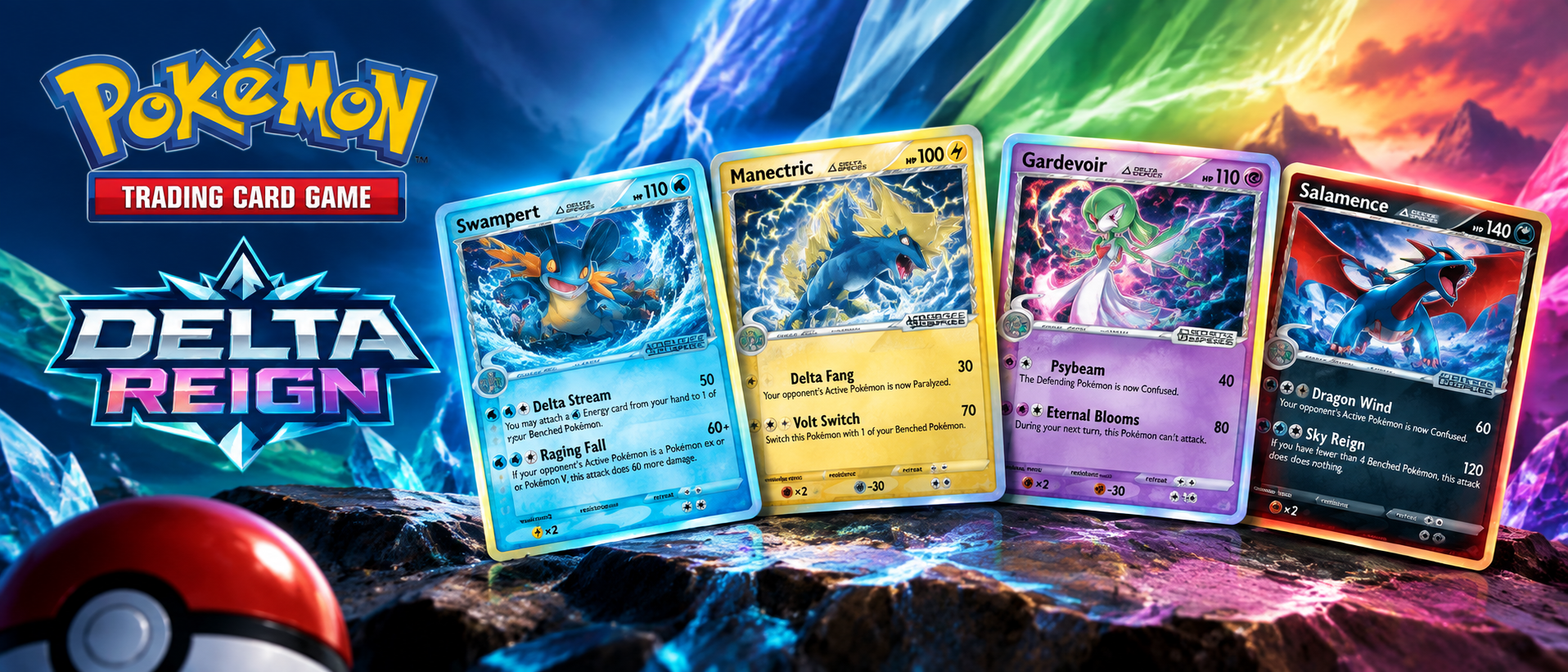 Pokemon TCG Unveils Four Delta Reign Promo Cards