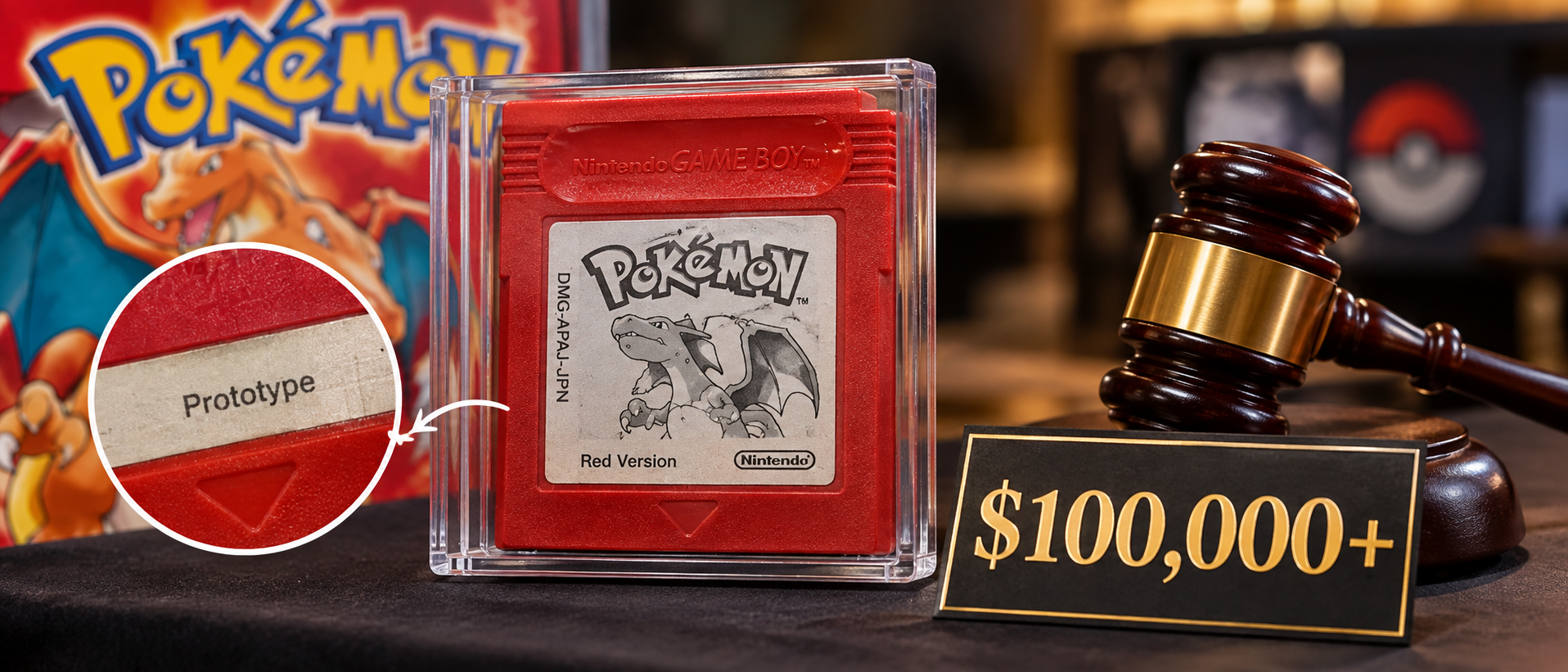 Rare Pokemon Red Prototype Cartridge Sells for Over $100,000